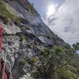 Multi-pitch route climbing in the Vercors massif