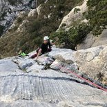 Multipitch climbing in the Verdon gorges