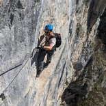 Via ferrata de la grotte à Carret (Bauges, Savoie)