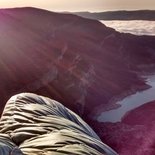 Night on a cliff in the Pyrenees or Occitanie