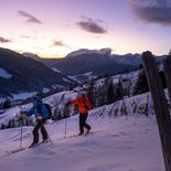 Ski de randonnée au coucher de soleil (Aravis)