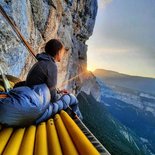 Overnight on the cliff in Vercors or Chartreuse