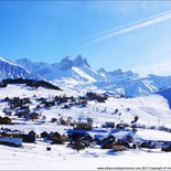 Watching chamois in winter at Albiez (Maurienne)