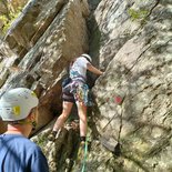 Multi pitch trad climbing course in the Caroux