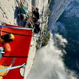 Night on a cliff in the Hautes-Alpes or Verdon