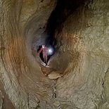 Caving in the Dent de Crolles: Elisabeth waterfall