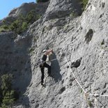 Formation grande voie d'escalade (gorges de la Jonte)