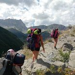 Family bivouac in the valley of the wolves