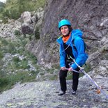 Multi pitch route climbing in Ailefroide (Écrins)