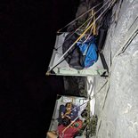 Overnight on the cliff in Vercors or Chartreuse