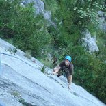 Grande voie d'escalade à la Mâture (vallée d'Aspe)