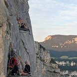 Overnight on the cliff in Vercors or Chartreuse