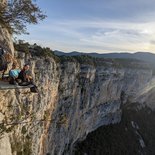 Overnight on the cliff in Vercors or Chartreuse