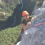 Multipitch climbing in the Verdon gorges